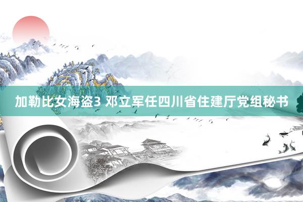 加勒比女海盗3 邓立军任四川省住建厅党组秘书