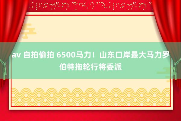 av 自拍偷拍 6500马力！山东口岸最大马力罗伯特拖轮行将委派