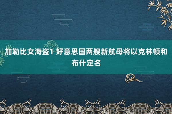 加勒比女海盗1 好意思国两艘新航母将以克林顿和布什定名