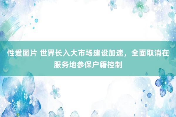 性爱图片 世界长入大市场建设加速，全面取消在服务地参保户籍控制