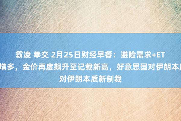 霸凌 拳交 2月25日财经早餐：避险需求+ETF捏金量增多，金价再度飙升至记载新高，好意思国对伊朗本质新制裁