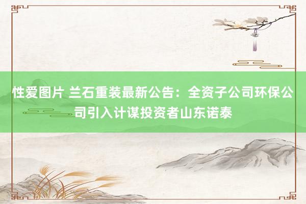 性爱图片 兰石重装最新公告：全资子公司环保公司引入计谋投资者山东诺泰