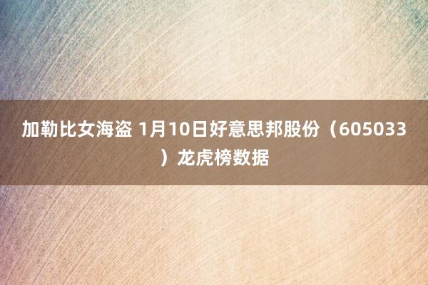 加勒比女海盗 1月10日好意思邦股份（605033）龙虎榜数据