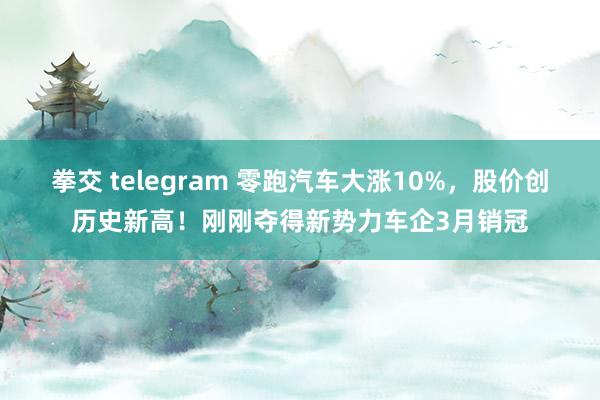 拳交 telegram 零跑汽车大涨10%，股价创历史新高！刚刚夺得新势力车企3月销冠