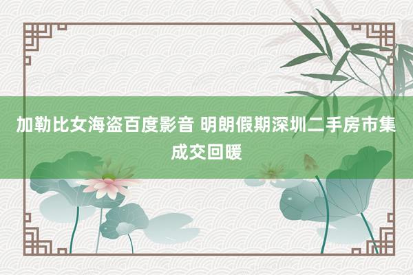 加勒比女海盗百度影音 明朗假期深圳二手房市集成交回暖