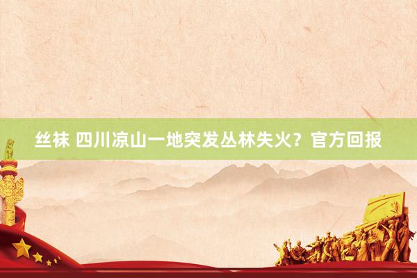 丝袜 四川凉山一地突发丛林失火？官方回报