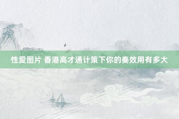性爱图片 香港高才通计策下你的奏效用有多大