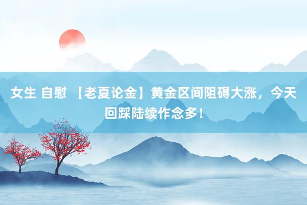 女生 自慰 【老夏论金】黄金区间阻碍大涨，今天回踩陆续作念多！