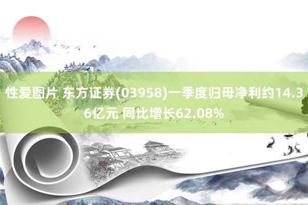 性爱图片 东方证券(03958)一季度归母净利约14.36亿元 同比增长62.08%
