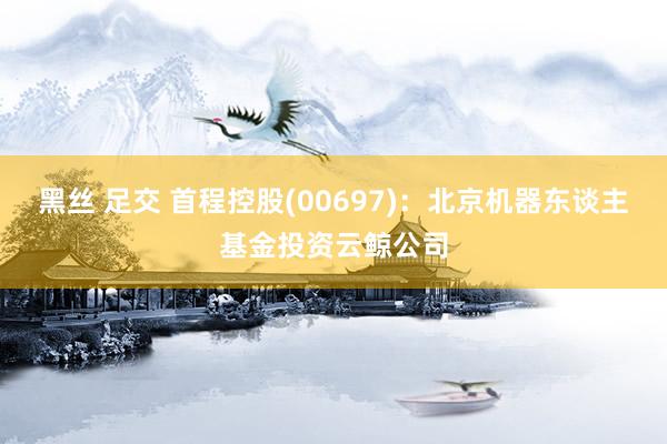 黑丝 足交 首程控股(00697)：北京机器东谈主基金投资云鲸公司